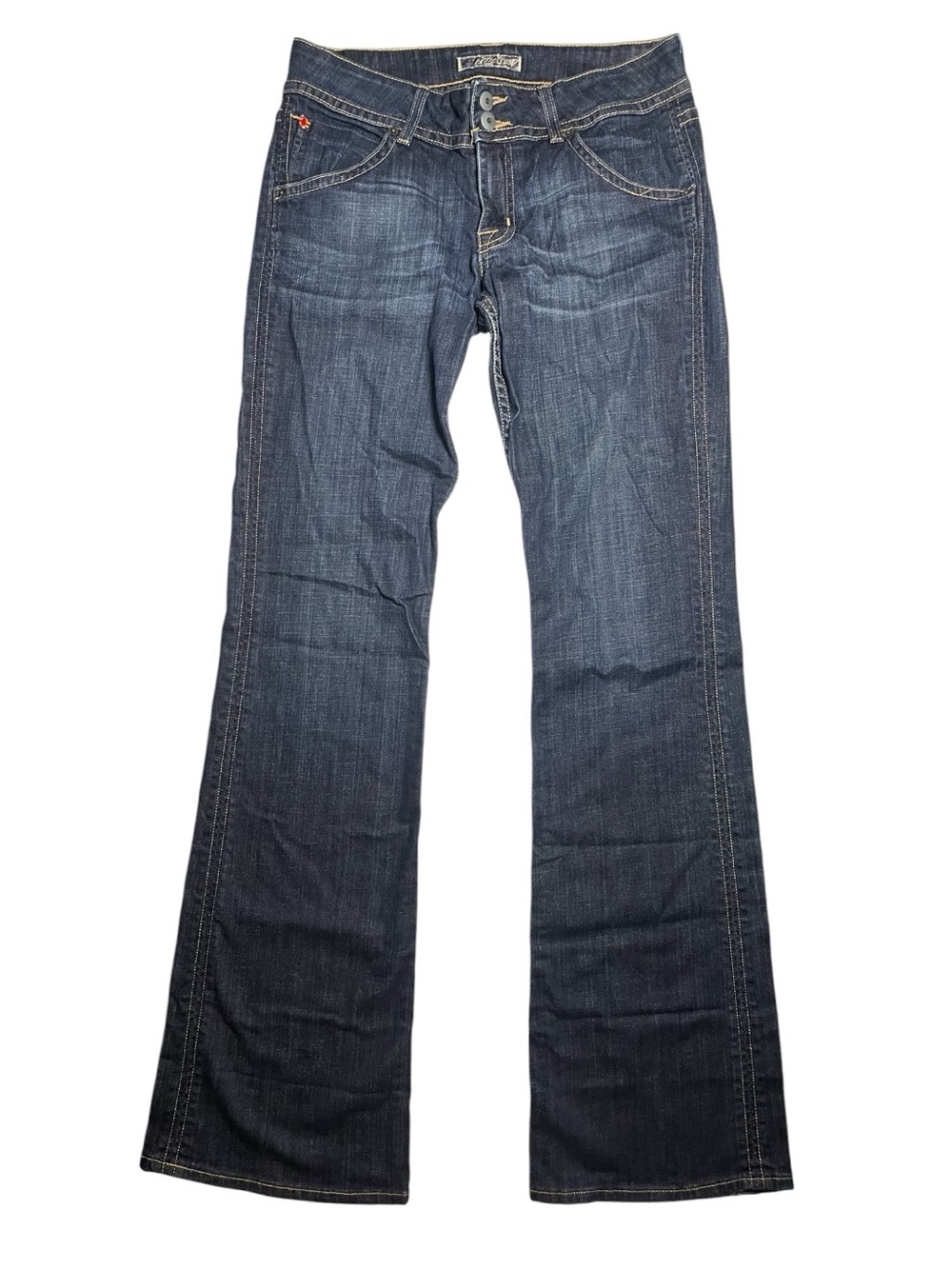 Hudson Signature bootcut jeans feature a dark wash. Size 31.
